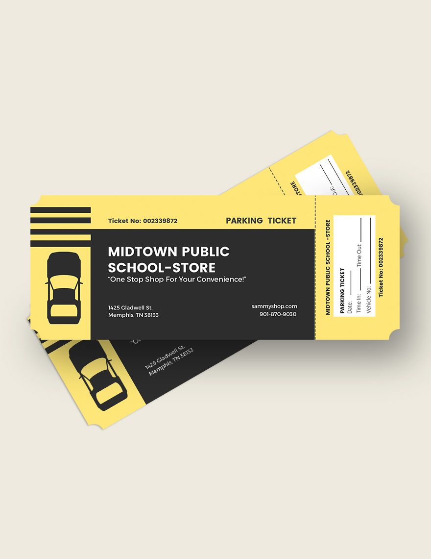 Free Printable Parking Ticket Template Download In Word Illustrator