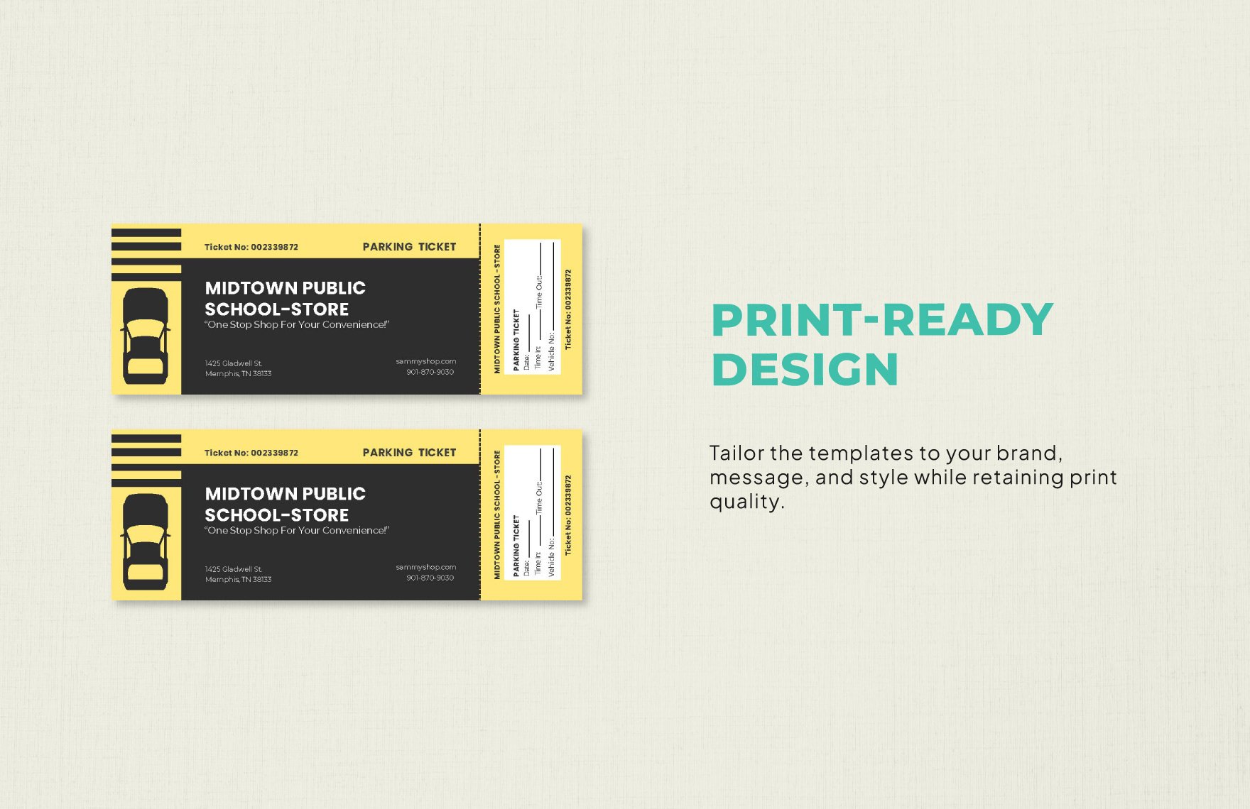 Printable Parking Ticket Template