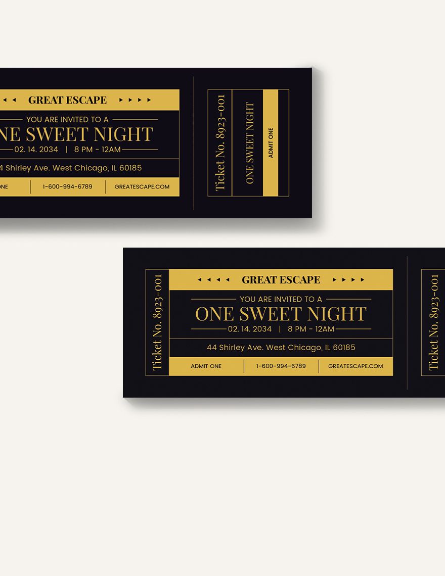 Prom Admission Ticket Template in Word Pages PSD Illustrator