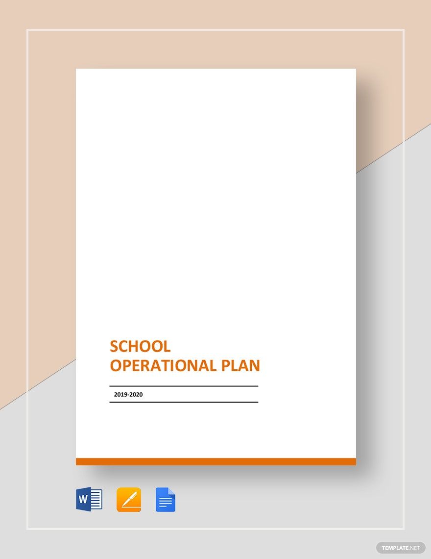School Operational Plan Template