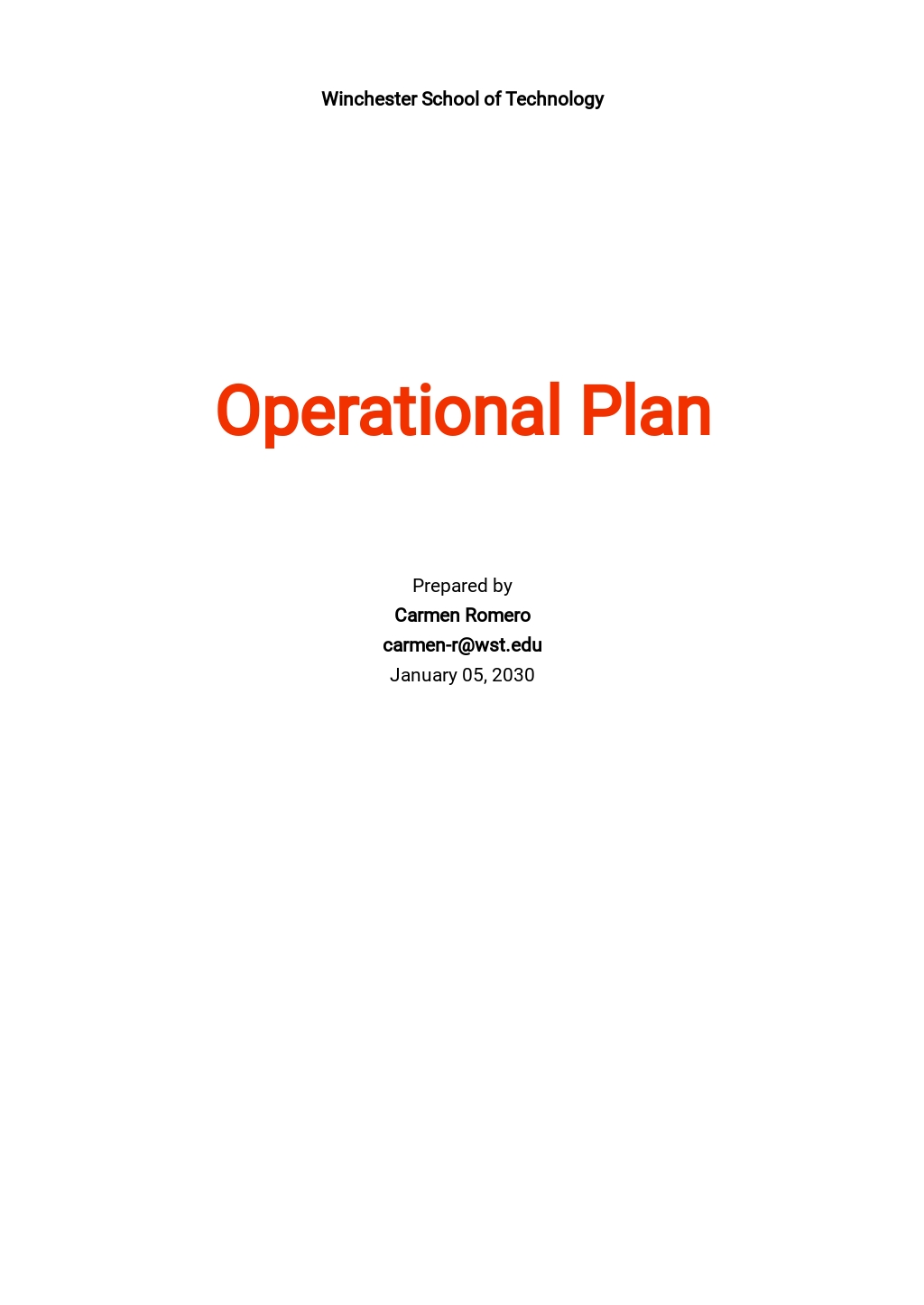 29+ FREE Operational Plan Templates [Edit & Download]
