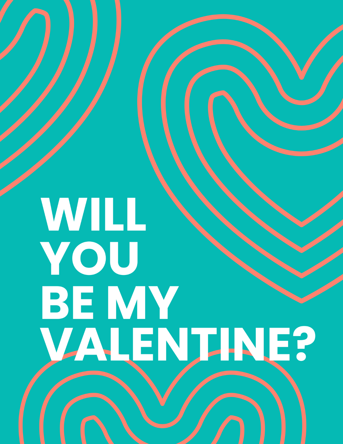 Free Will You Be My Valentine Flyer Template