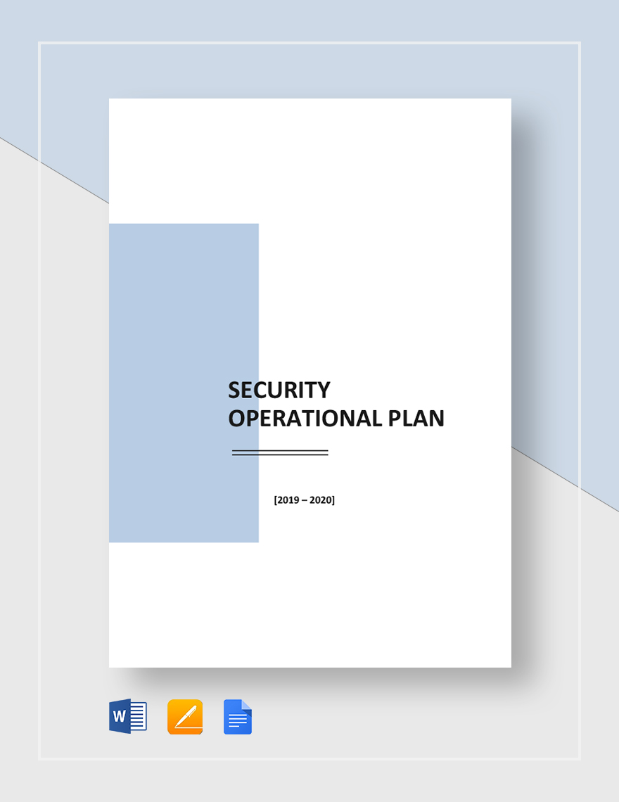 Security Operational Plan Example