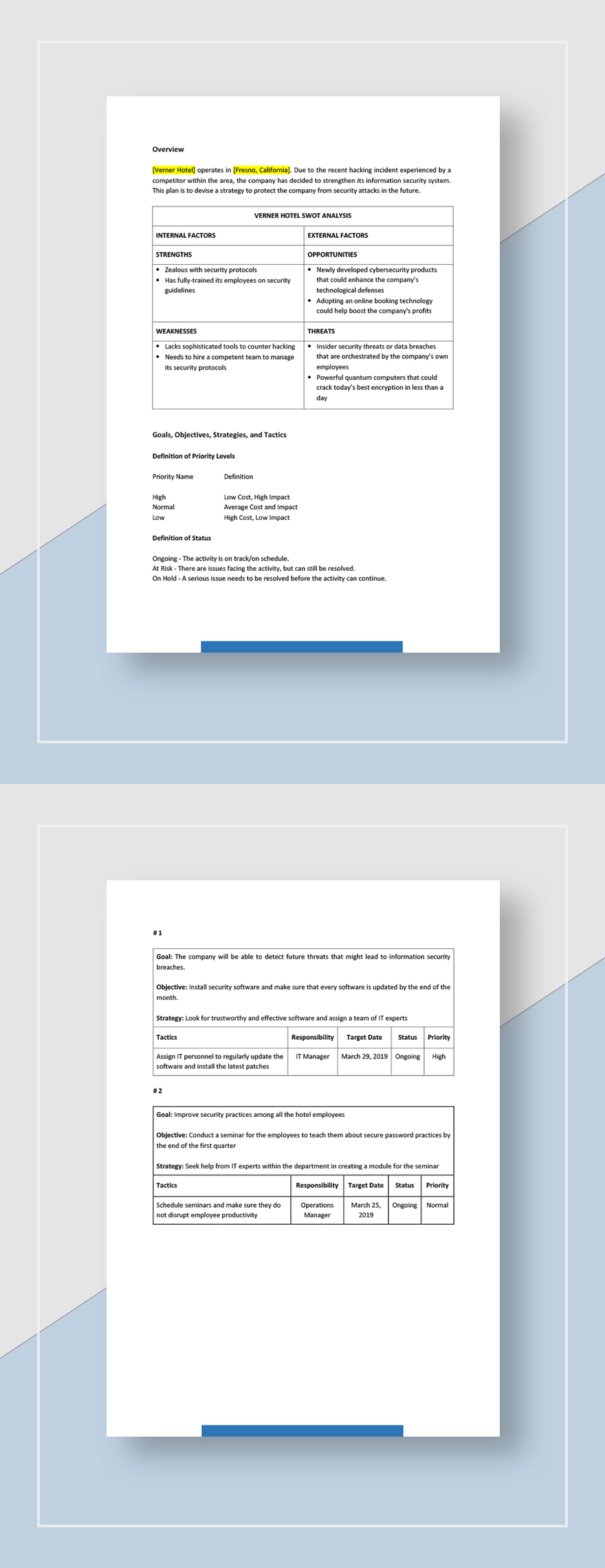 Physical Security Strategic Plan Template