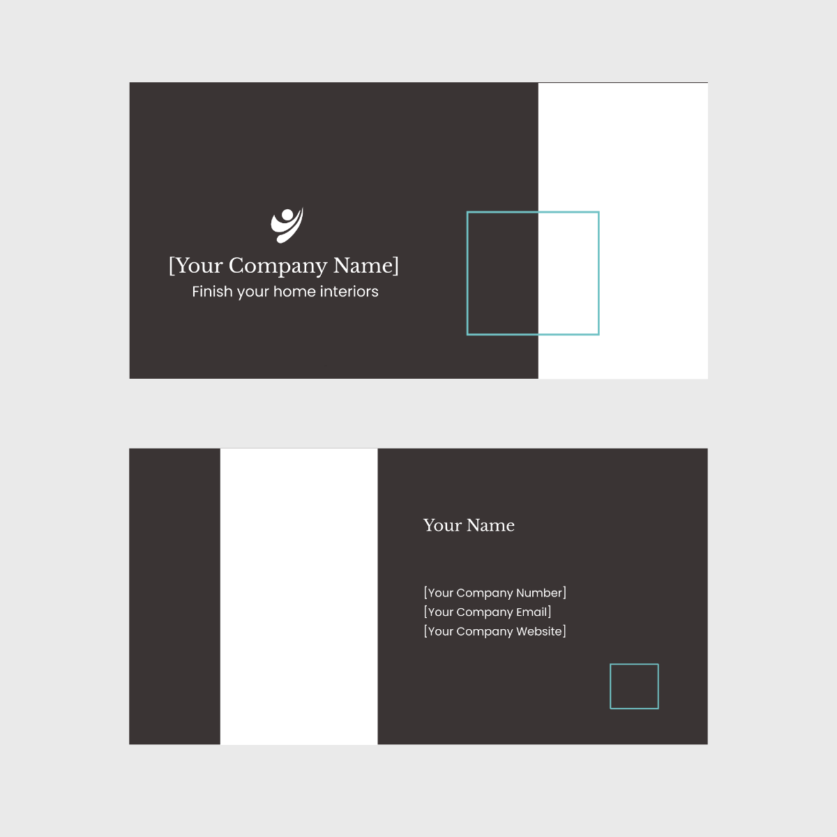 Interior Design Business Card Vector