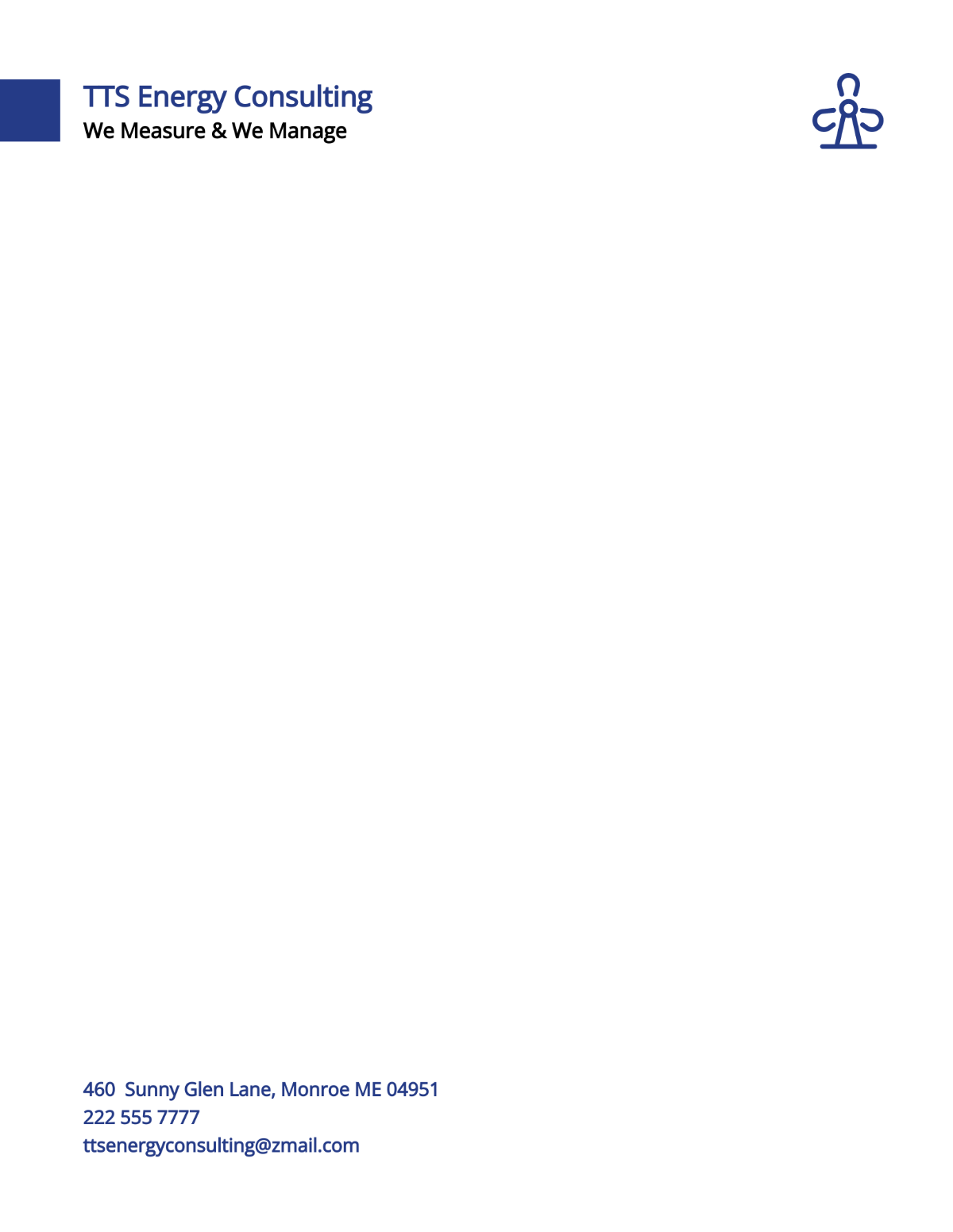 Energy Consulting Letterhead Template