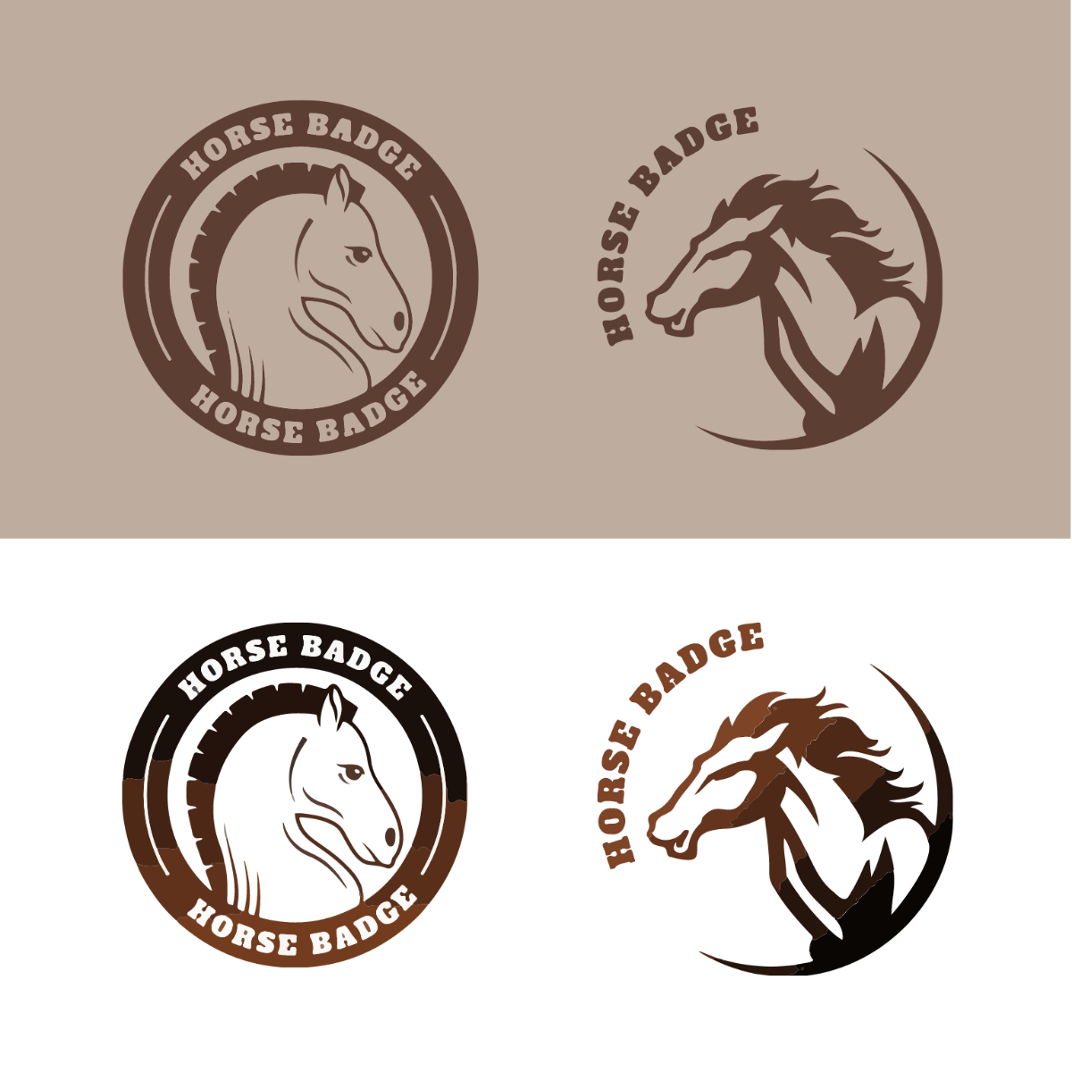 Free Horse Badge Vector Template