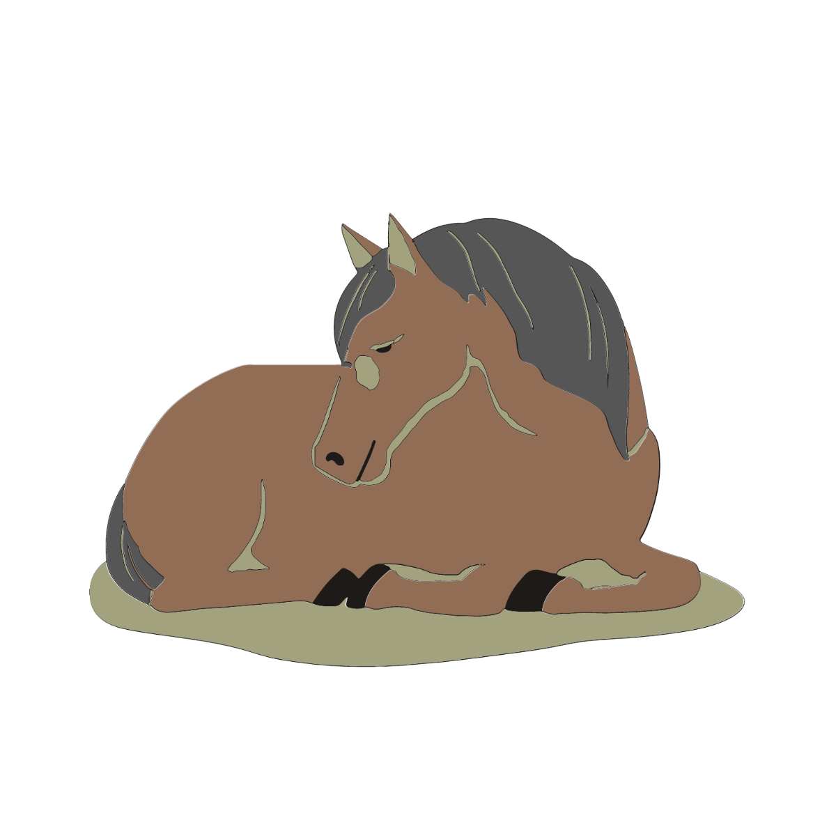 Free Old Horse Vector Template