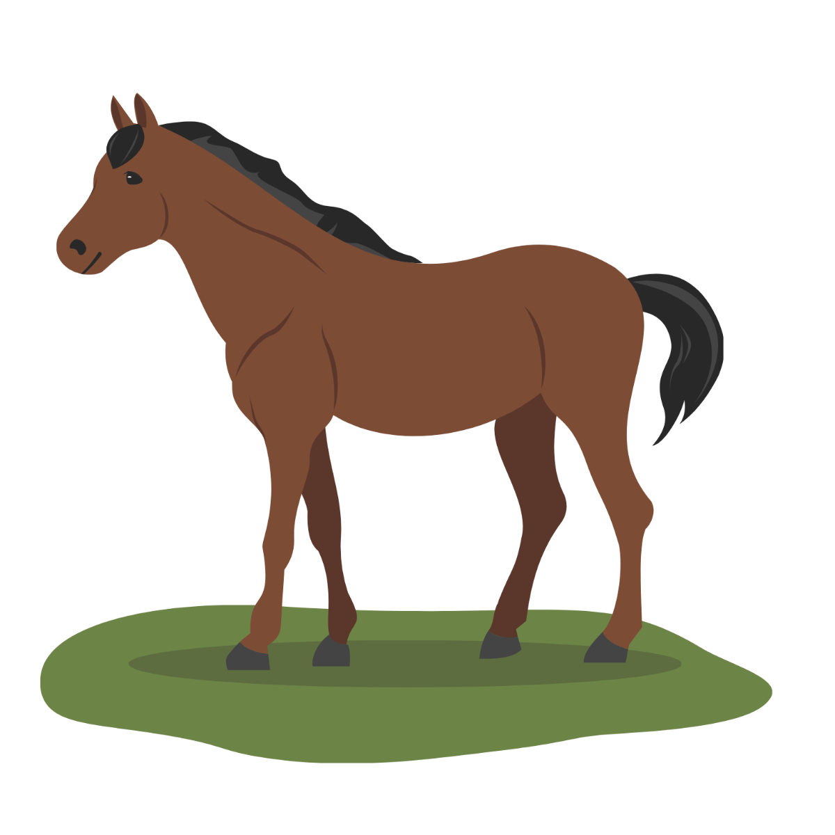 Free Brown Horse Vector Template