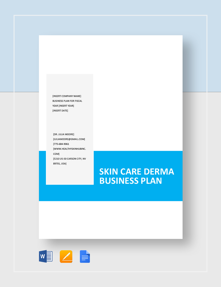 business plan for skin care clinic