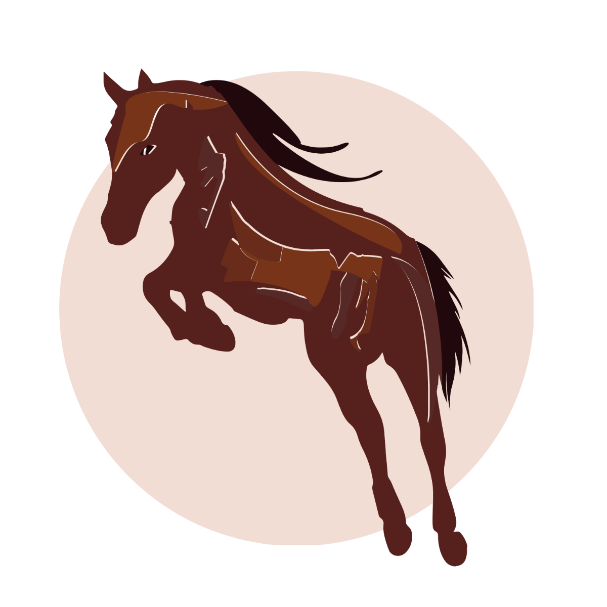 Free Jumping Horse Vector Template
