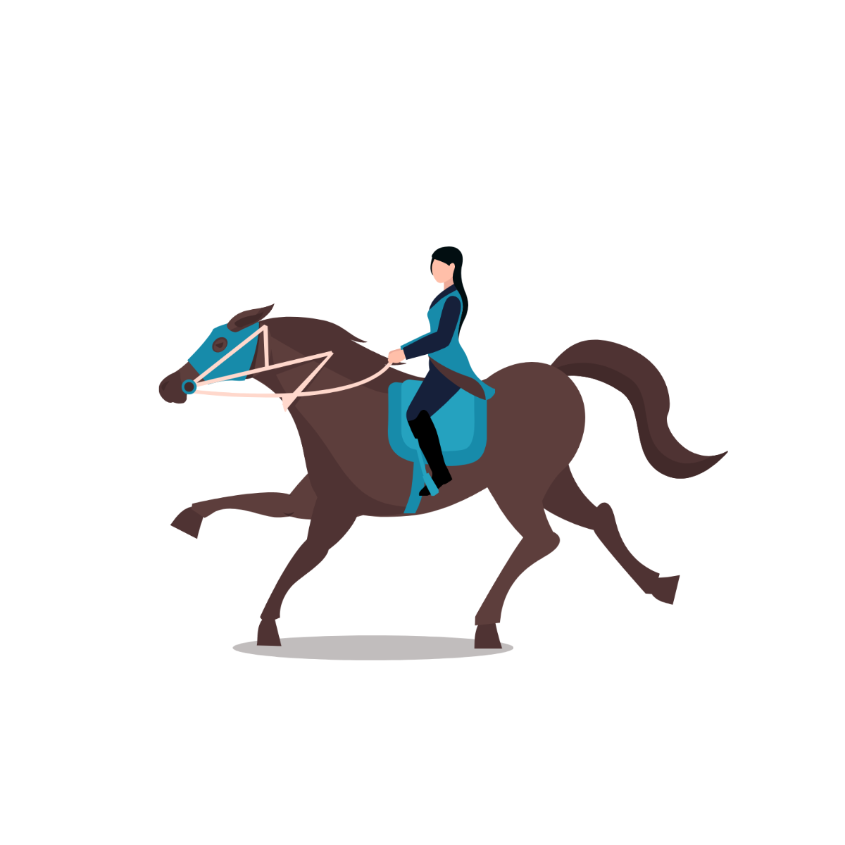 Horse Riding Vector Template