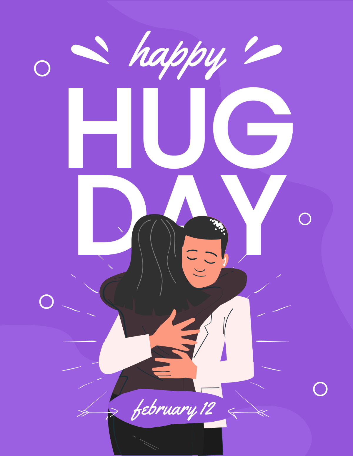 Happy Hug Day Flyer