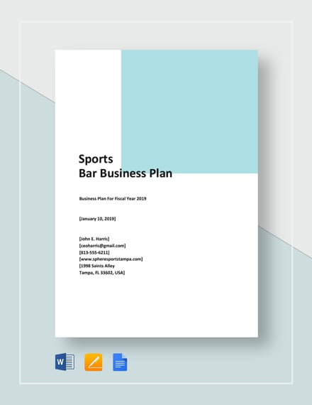 sports event business plan