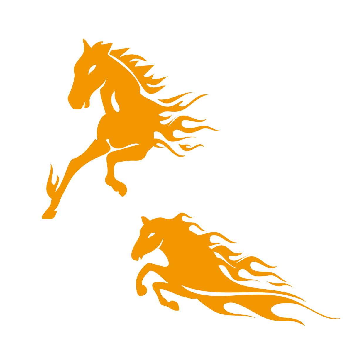 Free Flame Horse Vector Template