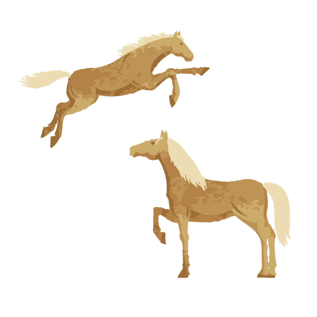 Watercolor Horse Vector Template
