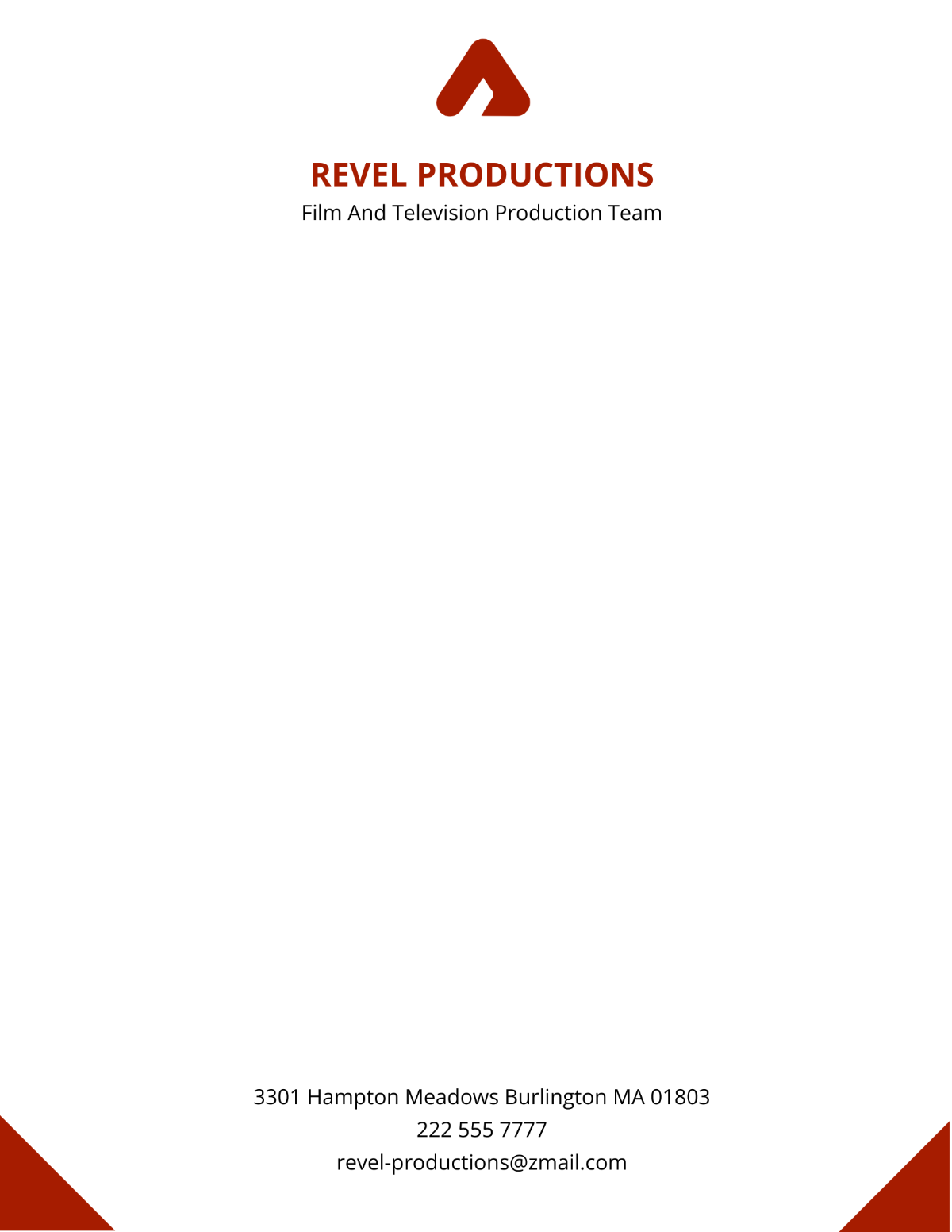 Production Company Letterhead Template - Edit Online & Download