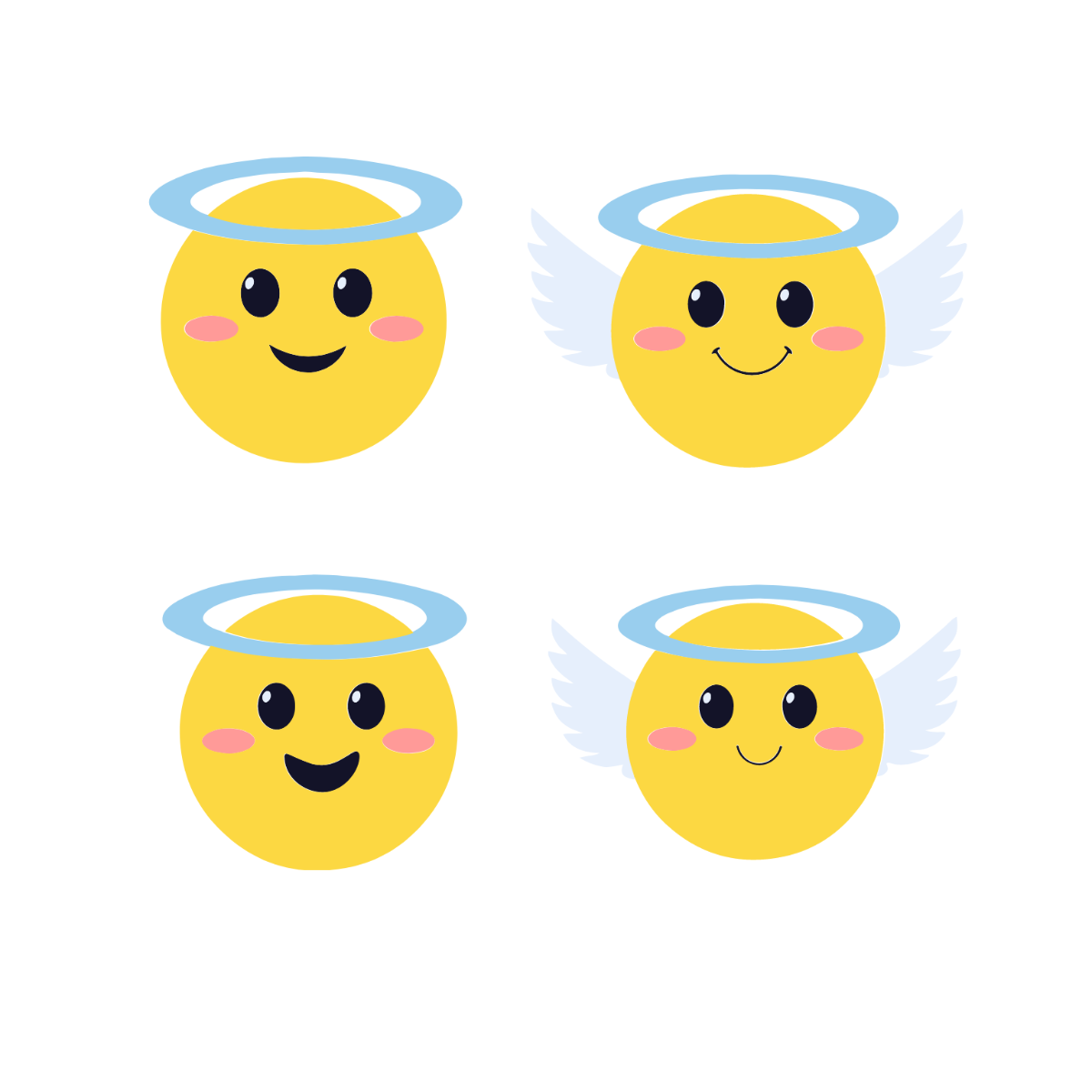 Free Angel Smiley Vector Template