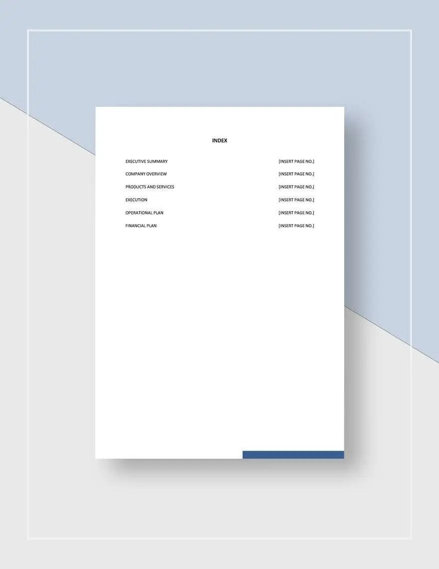 Store Business Plan Template