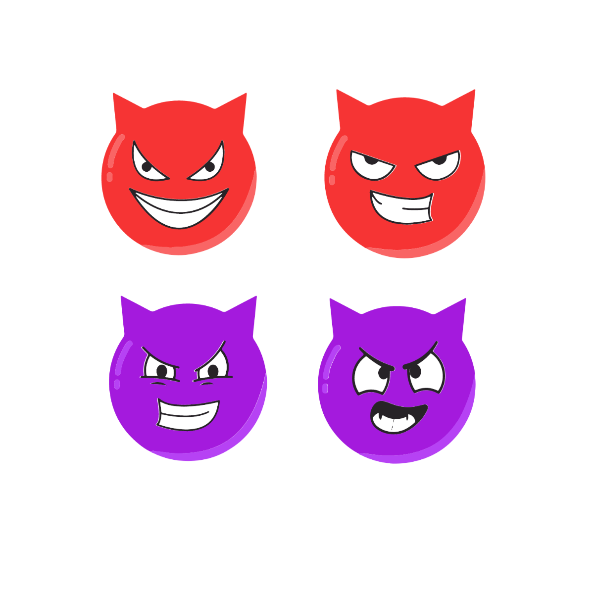 Free Evil Smiley Face Vector Template