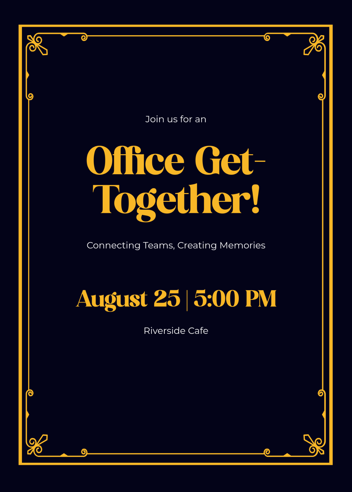 Free Office Get Together Invitation Template