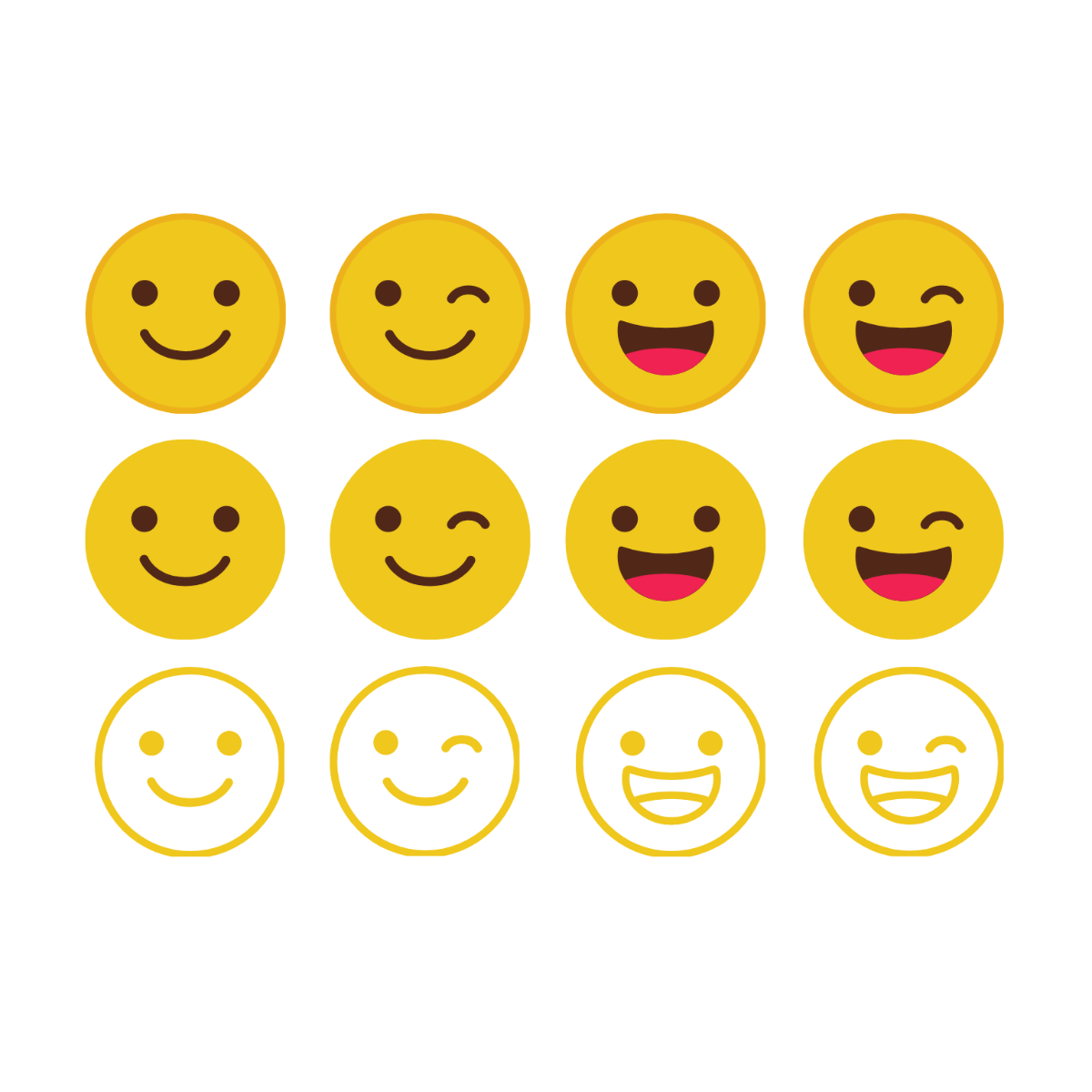 Free Yellow Smiley Vector Template