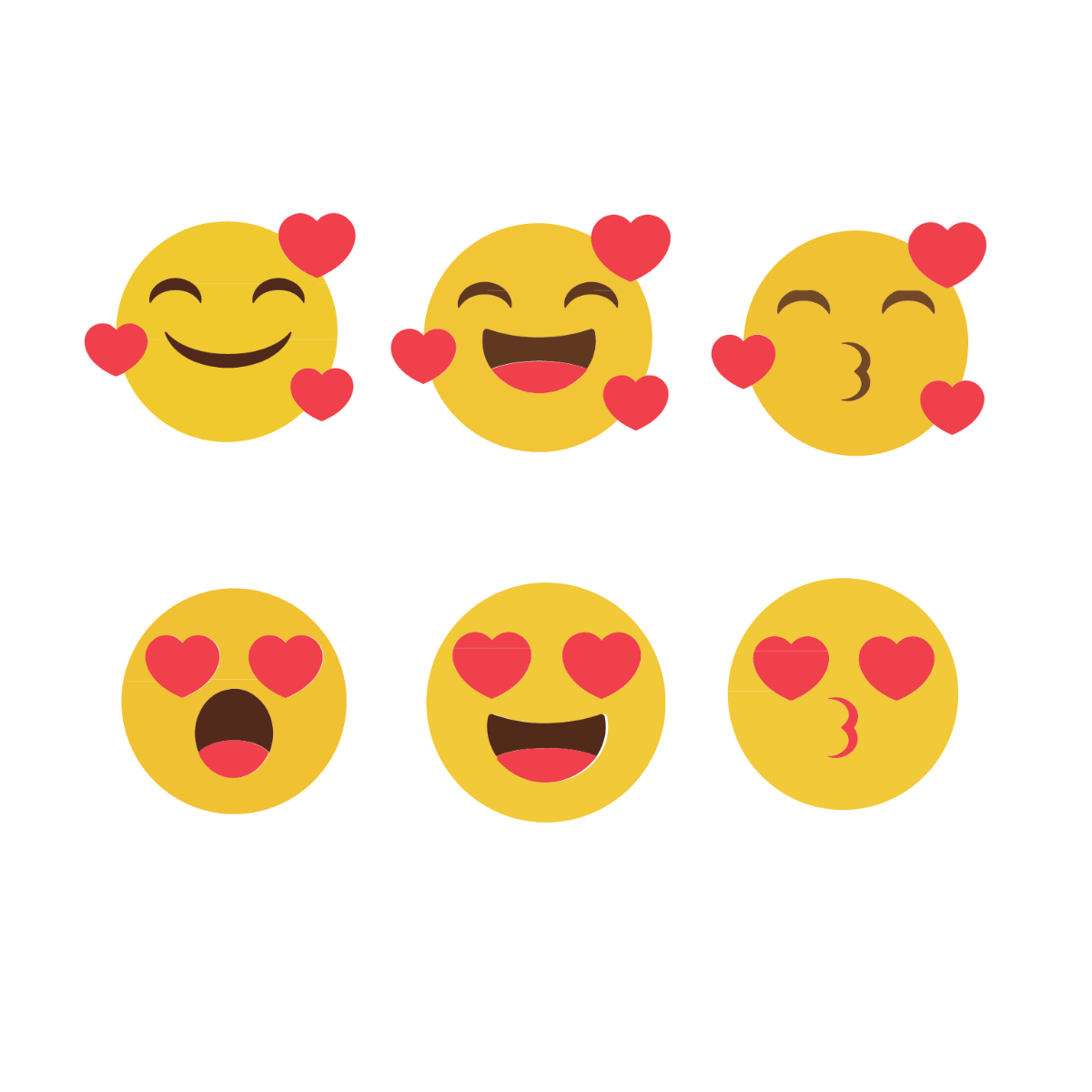 Free In Love Smiley Vector Template