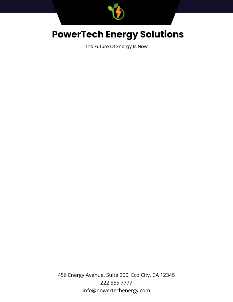 Energy Professional Corporate Letterhead