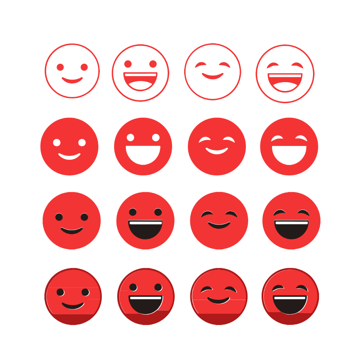 Red Smiley Vector