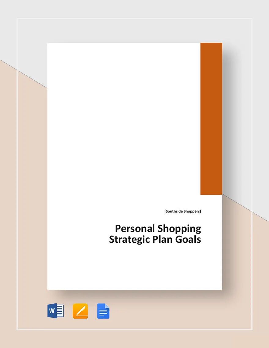 Strategic Plan Goals Template
