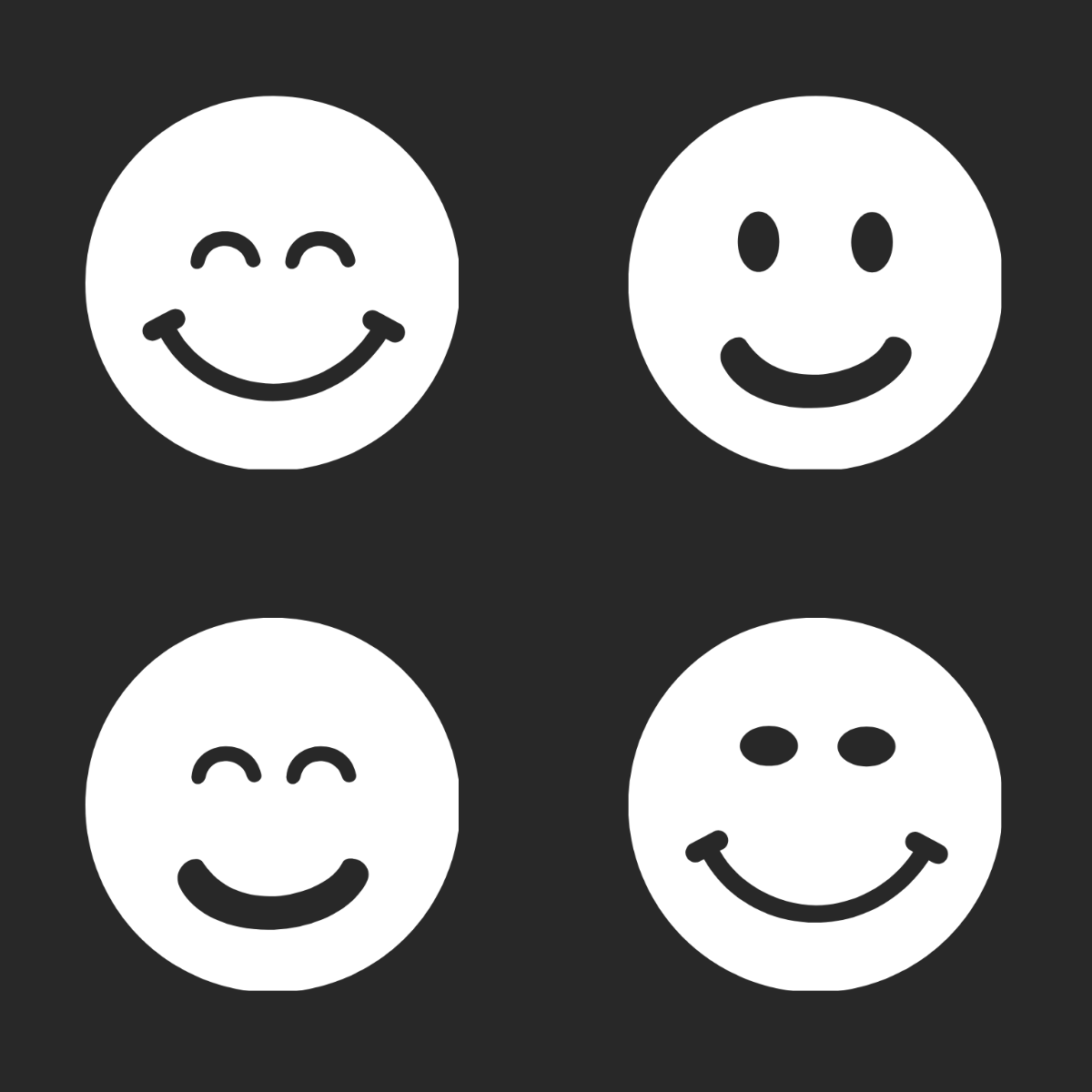 Free White Smiley Vector Template