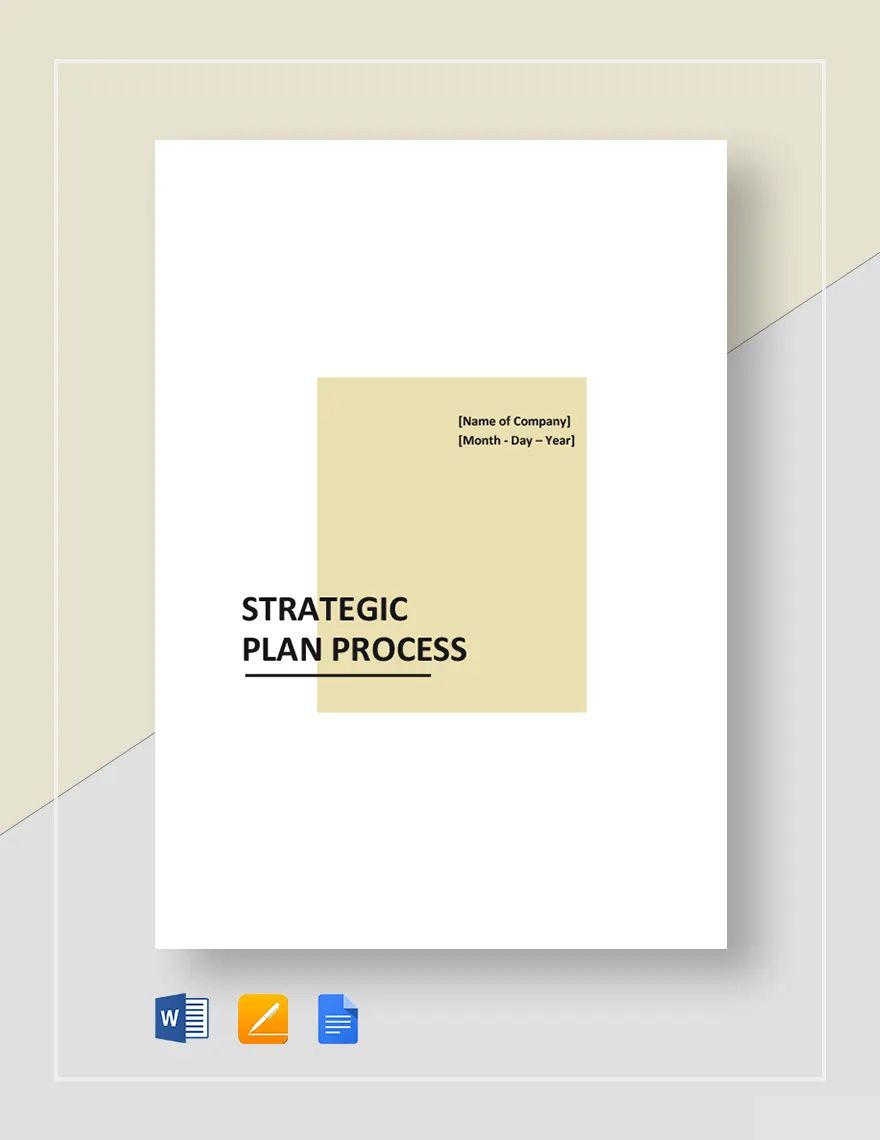Strategic Plan Process Template