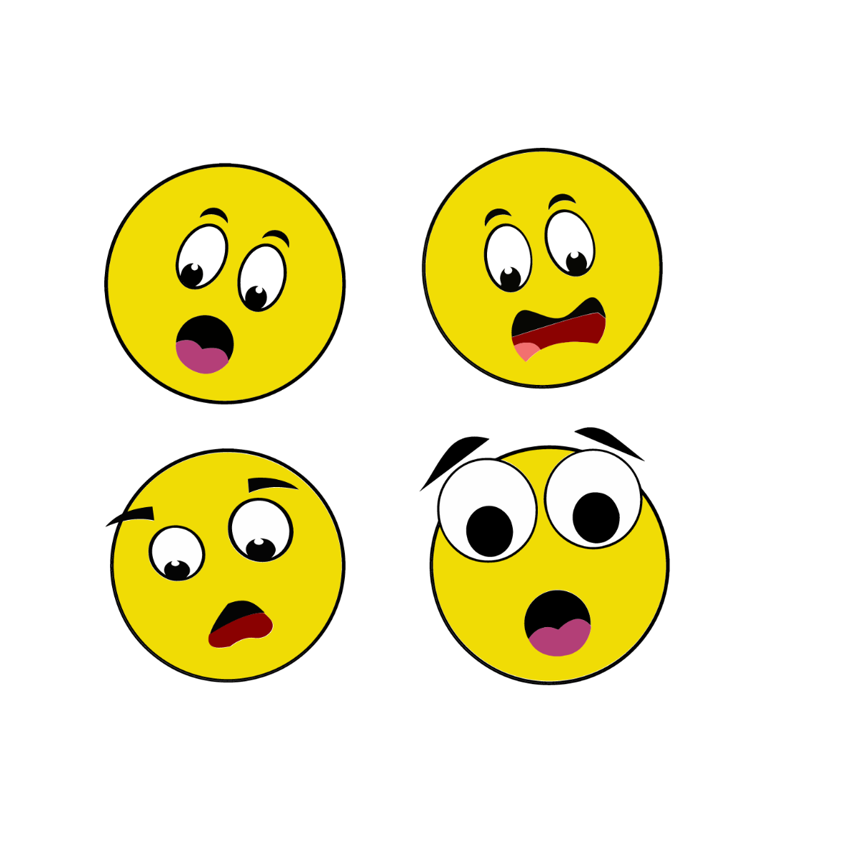 Surprised Smiley Vector Template