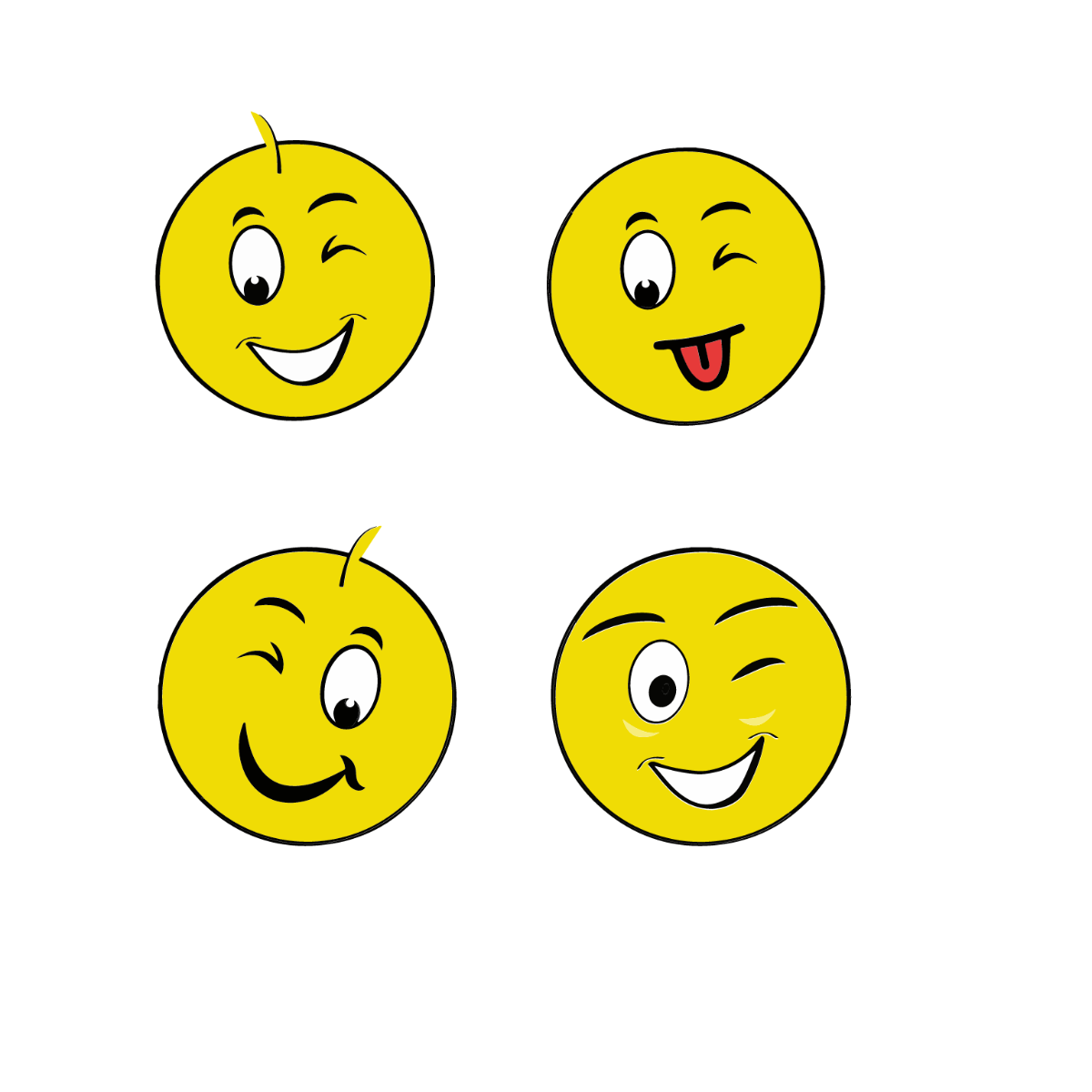 Free Wink Smiley Vector Template