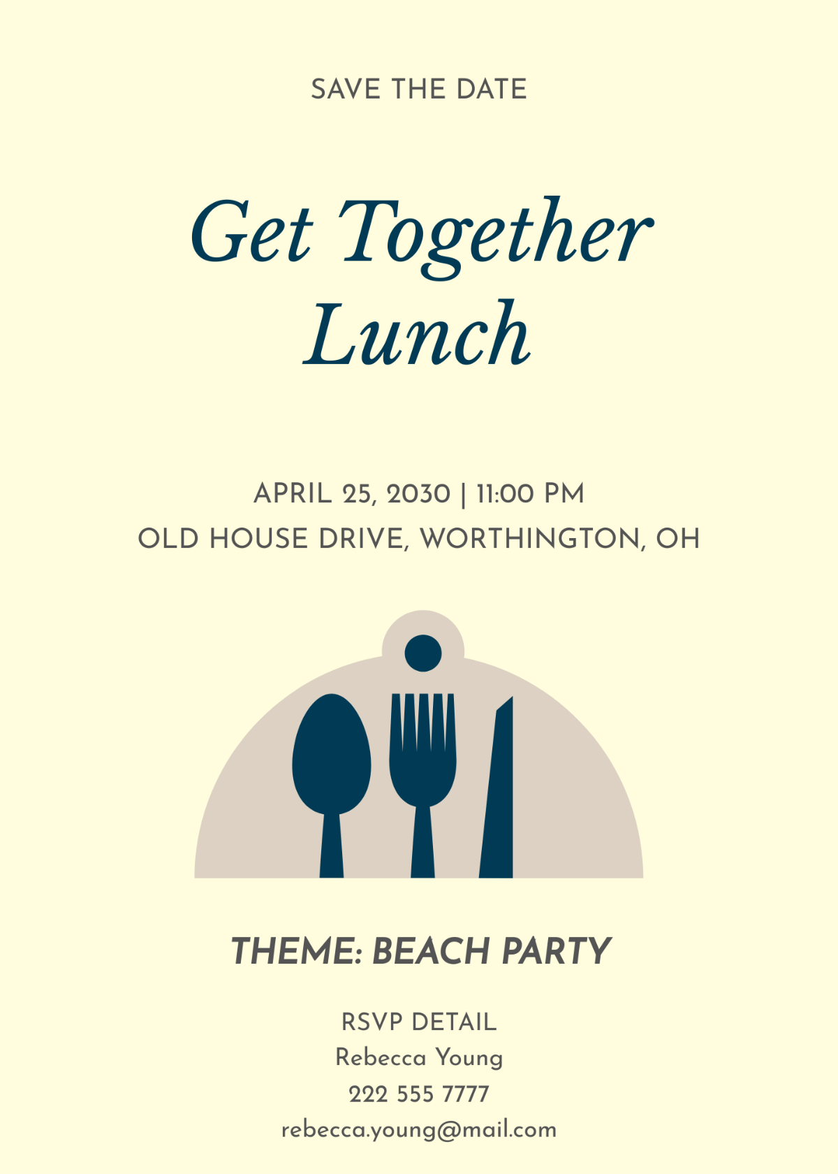 Get Together Lunch Invitation
