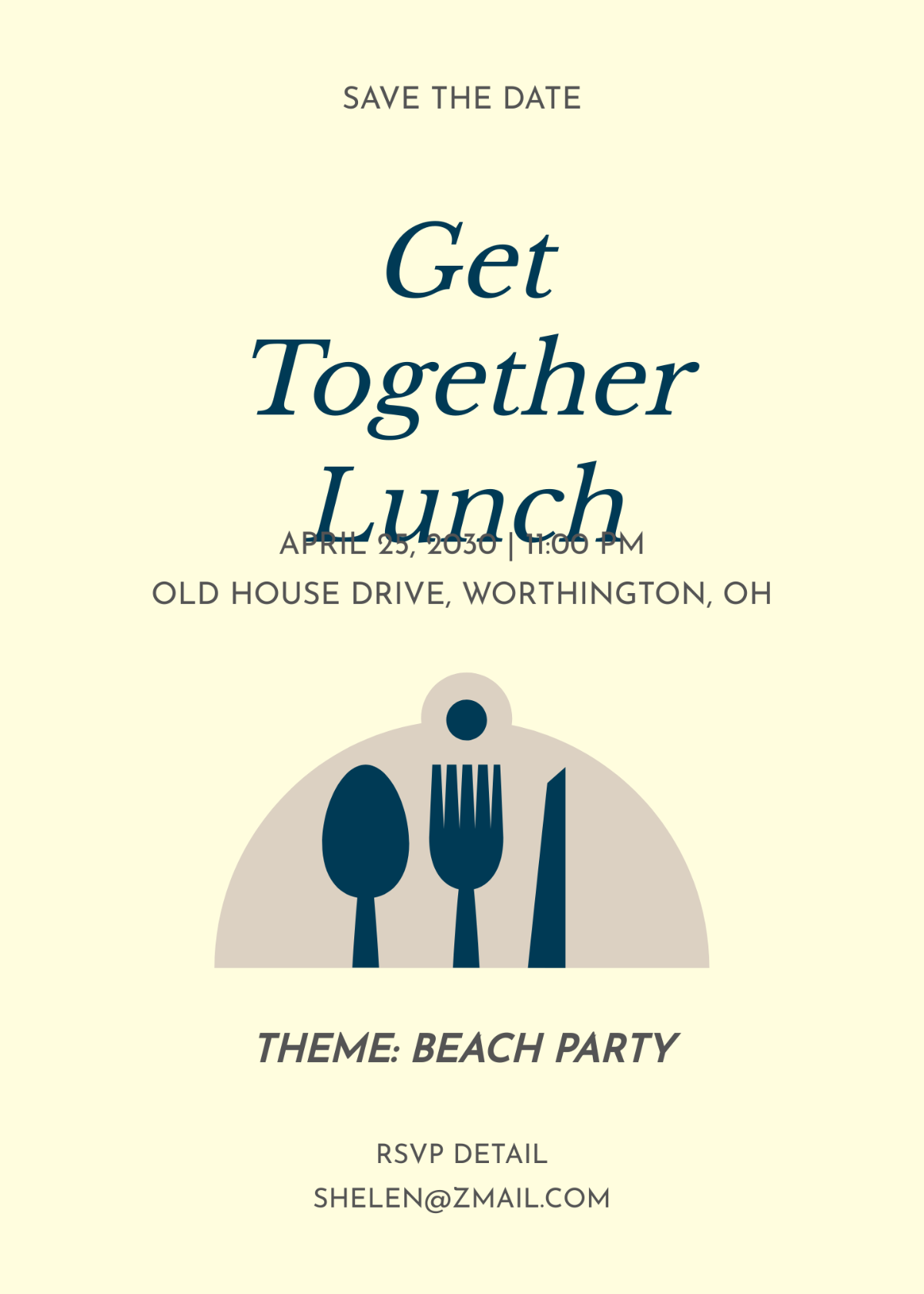 Get Together Lunch Invitation Template