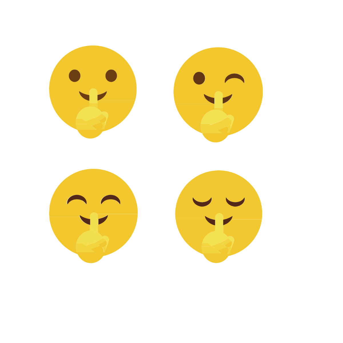 Free Shh Smiley Vector Template