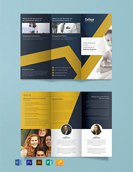 tri fold brochure template word download