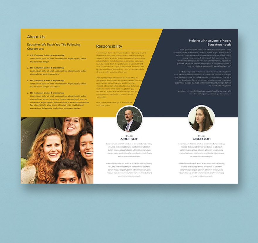Free College TriFold Brochure Template