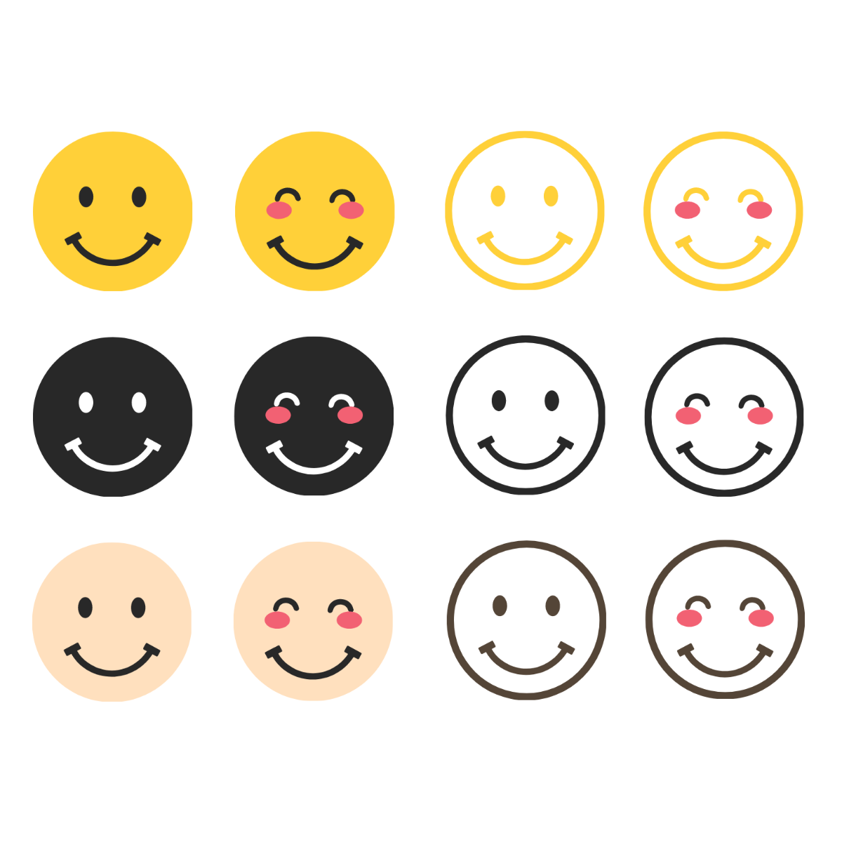Free Smiley Face Clipart Template To Edit Online