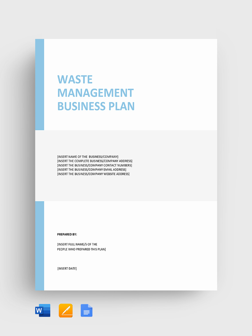 business plan template for waste management company