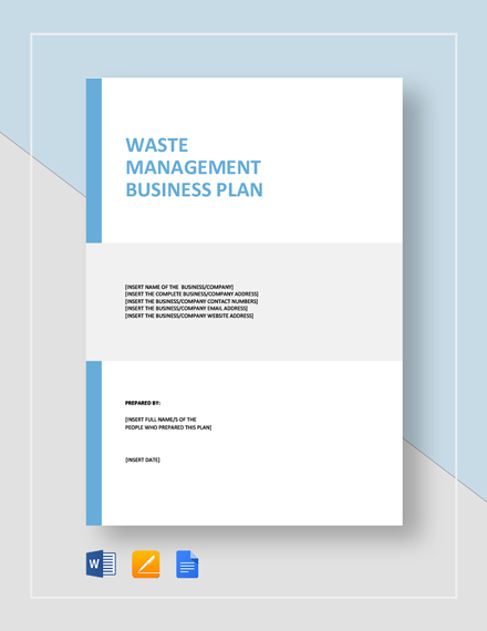 waste management project business plan