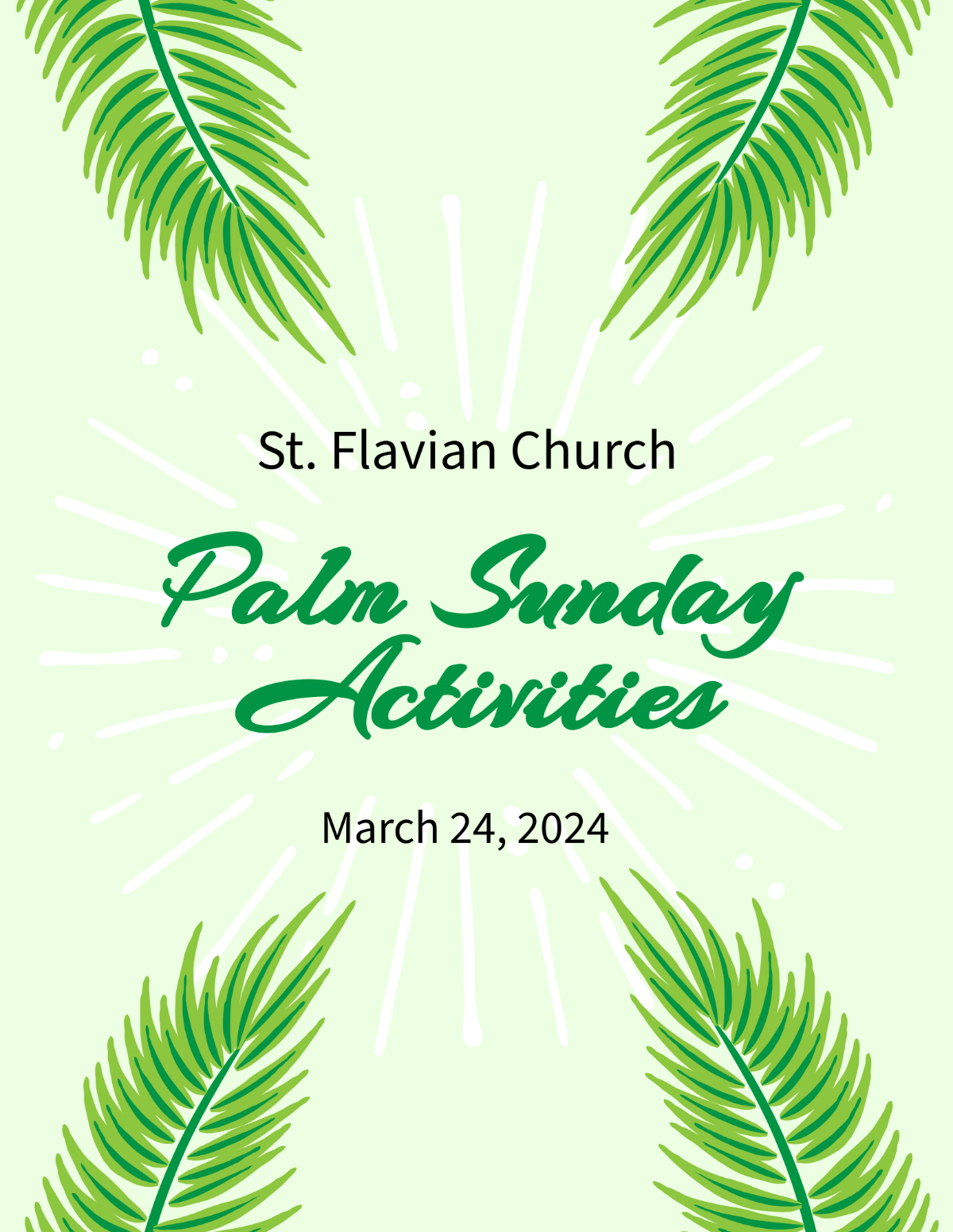 Free PalmSunday Event Flyer Template