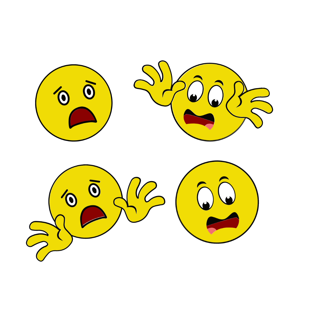 Free Afraid Smiley Vector Template