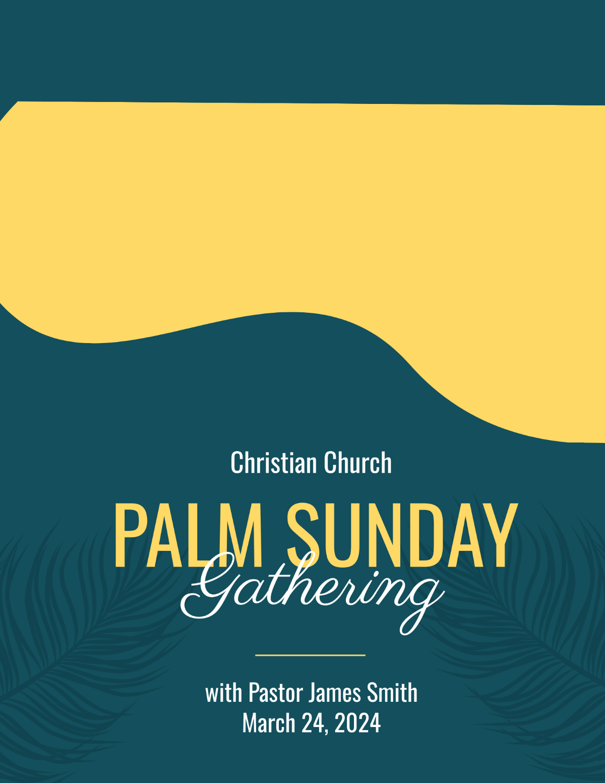 Free Palm Sunday Celebration Flyer Template