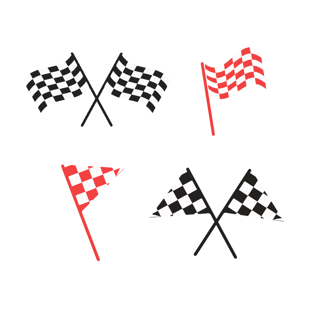 Racing Checkered Flag Vector Template