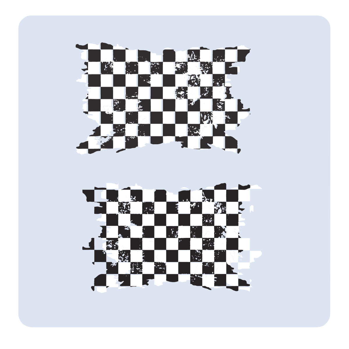 Distressed Checkered Flag Vector Template