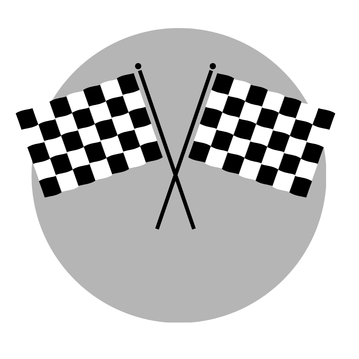 Crossed Checkered Vector Flag Template