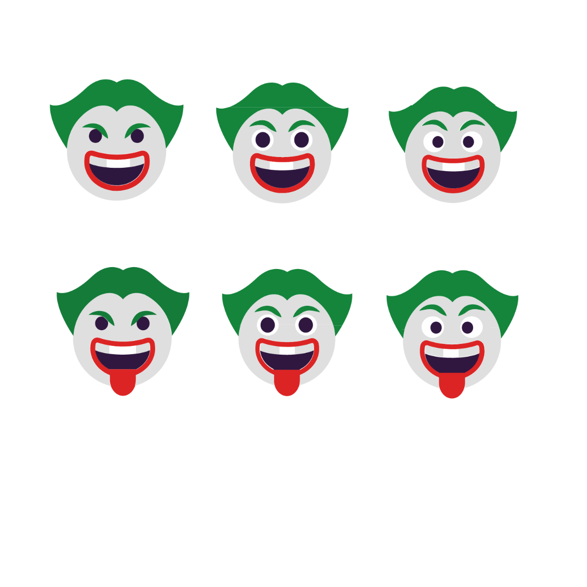 Joker Smiley Vector Template