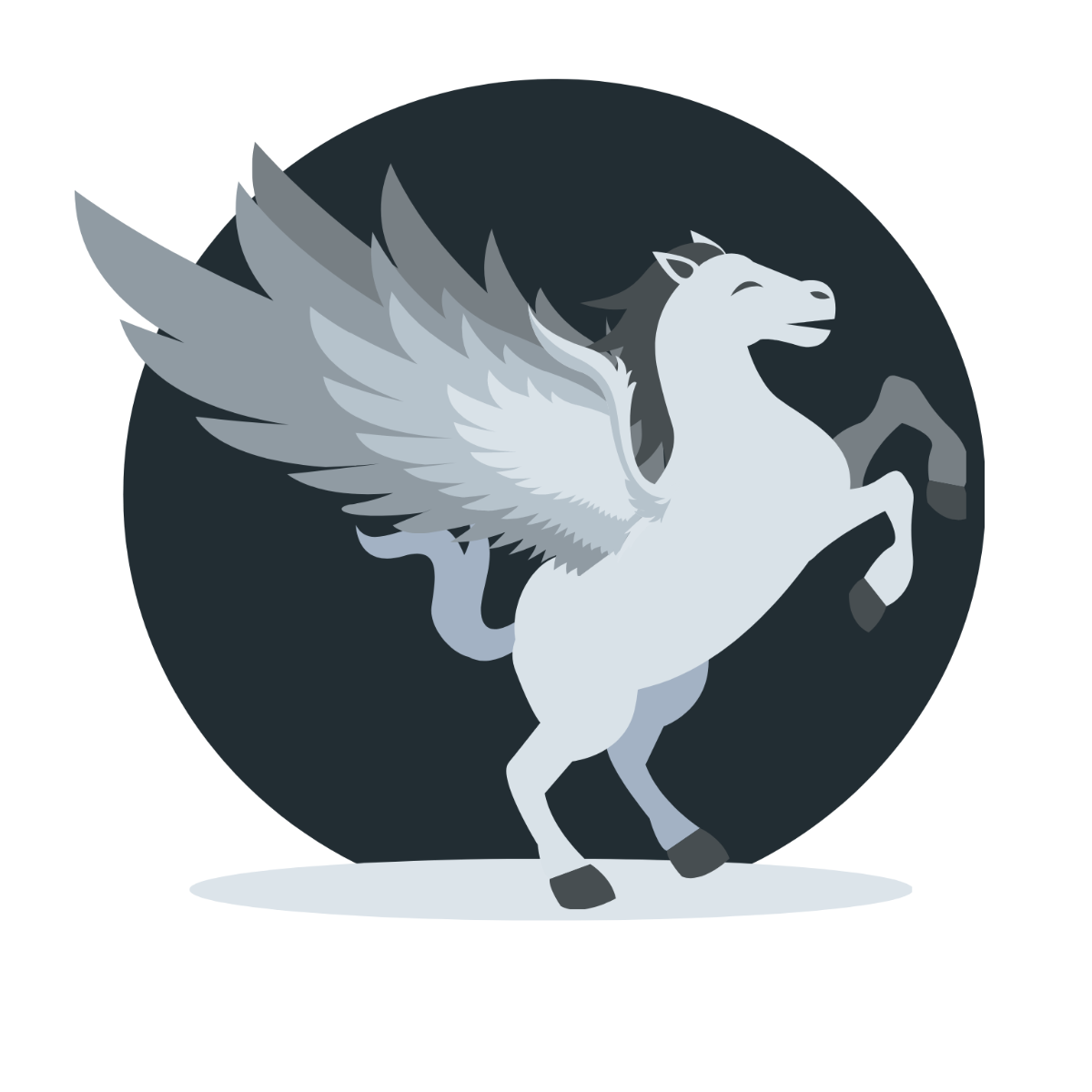 Flying Horse Vector Template